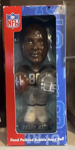Jerry Rice #80 Bobblehead NFL Hall of Famer Player New NIB Raiders 49ers Cover
