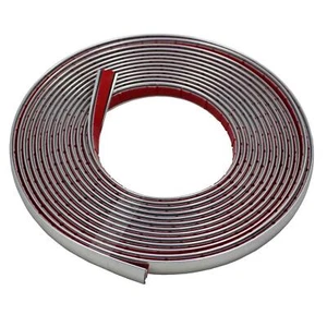 Chrome Decorative trim 12mm x 5m Car Chrome strip Universal Self-adhesive Flexib - Picture 1 of 1