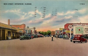 POSTKARTE STRASSENSZENE HAUPTSTRASSENUNTERNEHMEN ALABAMA - Bild 1 von 2