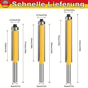 8mm-Schaft Bündigfräser Kopierfräser Oberfräser Nutfräser Stabfräser Holzfräser. - Bild 1 von 28