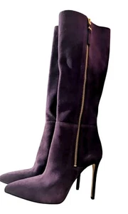 Michael Kors Women’s Suede Over the Knee Heeled Boots in Purple Size 7 - Picture 1 of 9
