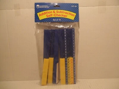 LEARNING RESOURCES Addition & Subtraction Self-Checker Set of 10 LER 1321 New! - Image 1 of 4