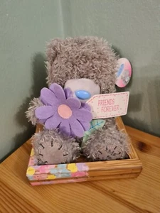 Brand New Tatty Ted Me To You "Forever Friends" Bear With Purple Flower - Picture 1 of 4