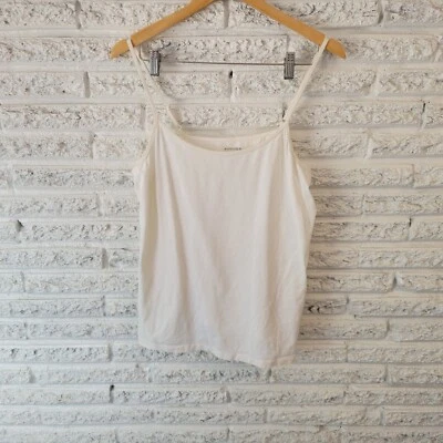 Sonoma Womens Top 1X Plus Camisole Cotton Blend Adjustable Spaghetti Strap White - Image 1 of 4