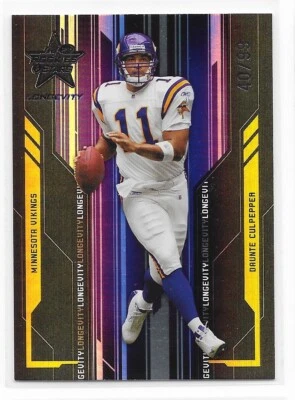 2005 Leaf Rookies & Stars Longevity Black /99 Daunte Culpepper #52 NFL SP - Image 1 of 2