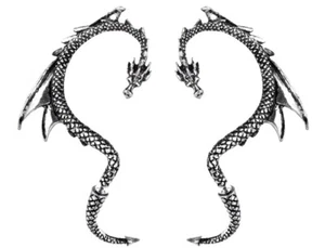 The Dragon's Lure Stud Earring Left or Right Pair Ear Wrap Alchemy Gothic E274 - Picture 1 of 10