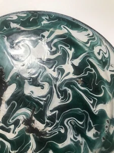 EXTREMELY RARE CHRYSOLITE DINNER PLATE GRANITEWARE ENAMELWARE ANTIQUE UNIQUE! - Picture 1 of 6