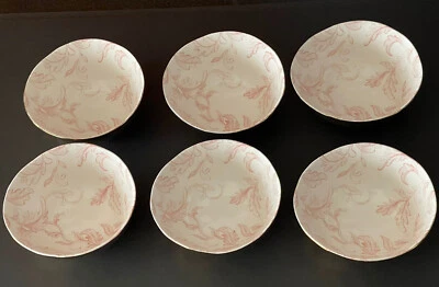 Juego de 6 cuencos en forma de huevo de calle fresa, tono dorado/rosa floral Pascua NUEVO Foto 1 de 4