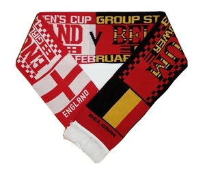Womens Football Scarves - England Lionesses v Belgium 22/02/2023 Match Scarf - Picture 1 of 7