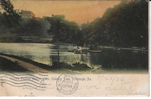 Panther Hallow Lake, Schenley Park, Pittsburgh, Pa. 1908 used postcard - Picture 1 of 2