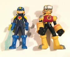 Lot of 2 Mega Man 10" Figures - NT Warrior Battle Network Cross Fusion - Capcom 