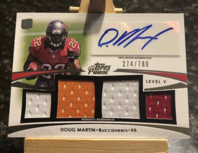 2012 Topps Prime Level V Doug Martin Rookie RC Jersey Auto /780 #PV-DM SP - Image 1 of 2