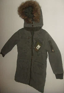 NIRVANA PARKA ANORAK FILLE TAILLE 12 ANS AVEC CAPUCHE VERT KAKI - Picture 1 of 8