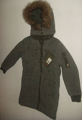 NIRVANA PARKA ANORAK FILLE TAILLE 12 ANS AVEC CAPUCHE VERT KAKI - Photo 1/4