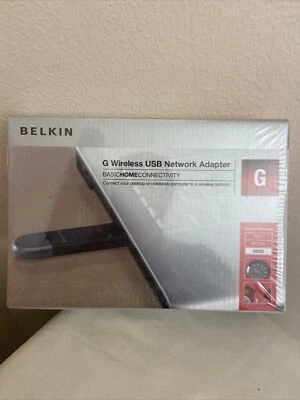 New Belkin Wireless G WiFi F5D7050 Desktop & Laptop USB Network Adapter - SEALED - Image 1 of 4