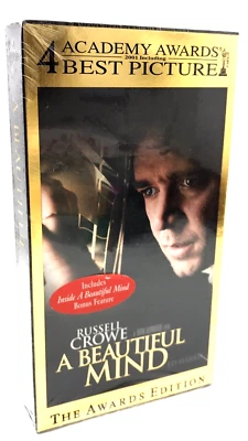 A BEAUTIFUL MIND (2001) VHS NEW! SEALED RUSSELL CROWE,CHRISTOPHER PLUMMER - Image 1 of 4