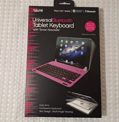 Tzumi Universal Bluetooth Tablet Keyboard with "Smart Brackets" iPad Mini size - Image 1 of 4