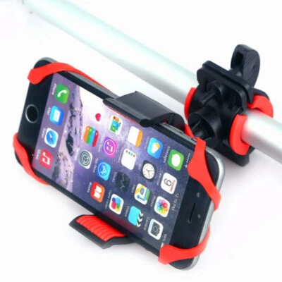 Bicycle Mobile Phone Holder Universal GPS Stand for Motorcycle MTB Bike Red - Image 1 of 4