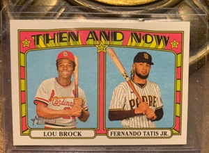 2021 Topps Heritage Then and Now TN-6 Fernando Tatis Jr. -Lou Brock MINT - Picture 1 of 6