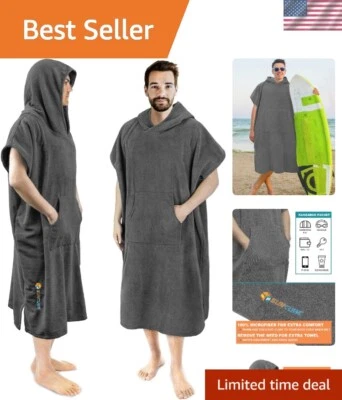 Ultimate Surf Cambiador Poncho Bata con Capucha | Toalla Ligera de Secado Rápido 44"" Foto 1 de 4