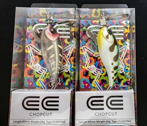 Lot Of 2 New Jackall Chopcut Lures 4/5oz 2 Colors (Skeleton Bone & Green Frog) - Picture 1 of 4