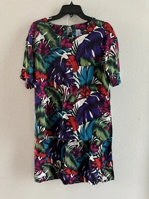 Norton McNaughton vintage 2 pc set Skirt &Top tropical palm floral print Size 8 - Image 1 of 4