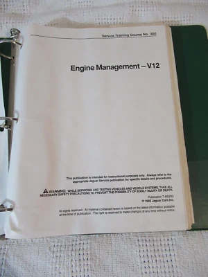 Jaguar Engine Management V12 1994 curso de entrenamiento de servicio #850 Foto 1 de 4