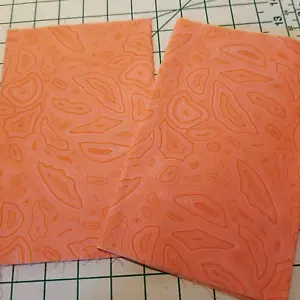 2-FAT 8ths TULA PINK Mineral PWTP148 Peach 9" x 21" 100% COTTON Soft - Picture 1 of 5