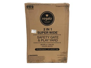 Regalo 2 in 1 Super Wide Safety Gate & Play Yard 1340 DS (White) - Picture 1 of 1