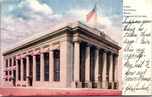 Vtg Kansas City Missouri MO First National Bank 1907 Postcard - Picture 1 of 2