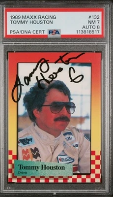 Tommy Houston 1989 Maxx Rookie Card #132 PSA/DNA NM 7 AUTO 8 Dual Graded Pop 2 - Image 1 of 3