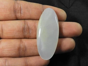 44Cts. Natural Peru Blue Opal Oval Crystal Cabochon Loose Gemstone 24X49MM - Picture 1 of 7