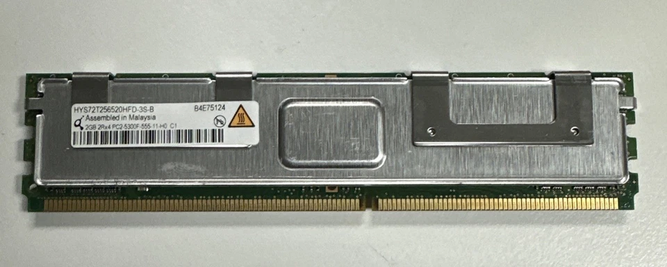 2GB Qimonda DDR2-667 PC2-5300F 2Rx4 ECC FB-DIMM Server-RAM HYS72T256420HFN-3S-B - Bild 1 von 2