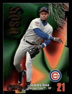 Tarjeta Sammy Sosa 1998 Circa Thunder #163 Chicago Cubs Foto 1 de 2