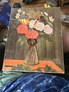 Old Vintage Antique Puzzle Floral Art Flowers Henri Rousseau - Picture 1 of 2