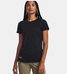 NWT Under Armour Women's L Tactical Tech Short Sleeve T-Shirt Tee Black NEW - Picture 1 of 10