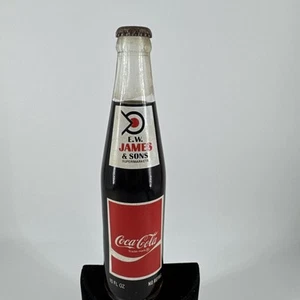 Coca-Cola 10oz Bottle 1980s E W James & Sons Supermarkets 50th Anniv 1934-1984 - Picture 1 of 10
