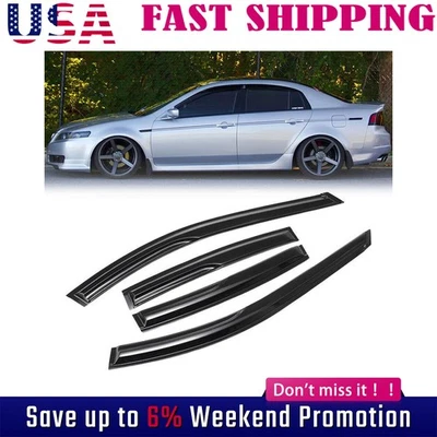 Para Acura TL JDM 2004-2008 3D Ondulado Mugen Estilo Ventana Visera Ventilación Sol  Foto 1 de 4