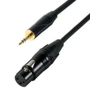 Câble Micro XLR vers 3,5mm 1M XLR Femelle vers 3,5mm 1/8" TRS Stéréo Mâle - Photo 1/6