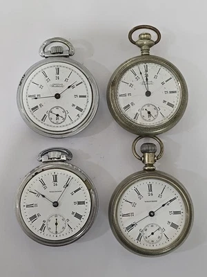 Lot Of 4 Waltham Pocket Watches PARTS/REPAIR(Lot-74) - Image 1 of 4