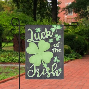 Northlight Luck of the Irish Shamrock Outdoor Garden Flag 12.5" x 18" - Picture 1 of 7