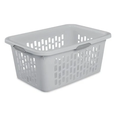 Large 2 Bushel Plastic Laundry Basket W/ 4 Comfort Grip Handles & Ventilation US - Image 1 of 4