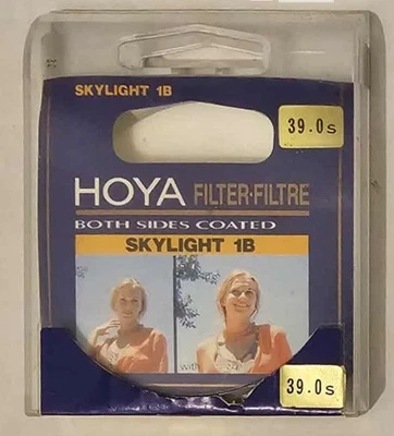 Hoya 39mm Skylight 1B Lens Filter w/Plastic Case Reduces Blue Tones NOS Open Box - Image 1 of 2