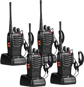 Walkie Talkies große Reichweite für Erwachsene mit Ohrhörern, 16 Kanäle Walky Talky 4er Pack - Bild 1 von 4