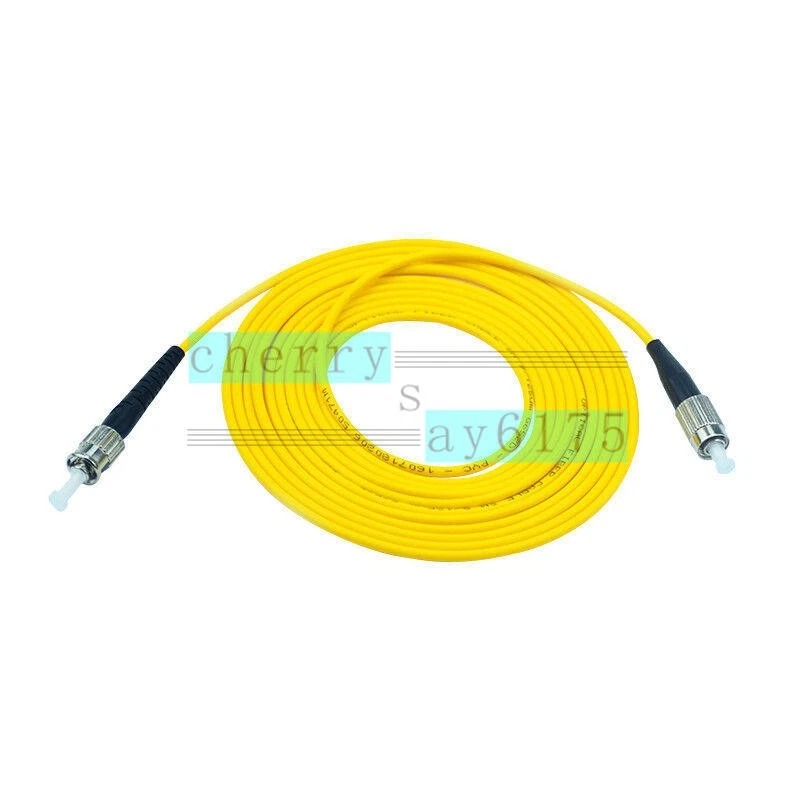 2pcs 15M FC to ST SM Simplex 9/125 3.0mm Fiber Optic Patch Cord Jumper Cable NEW - Image 1 of 1