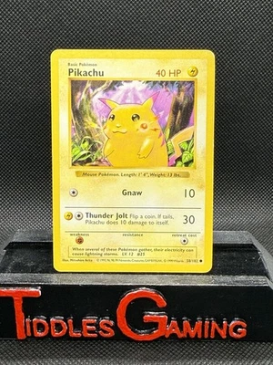 Pikachu 58/102 Base Set  (Red Cheeks, Shadowless) Pokemon TCG - Image 1 of 3