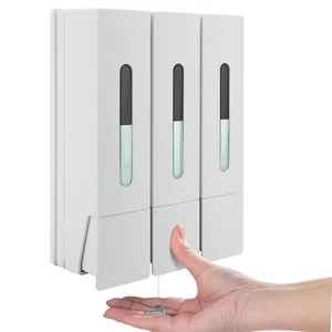   Dispenser 400 Ml 3 Chamber Wall Mounted Bathroom Shower Hair Washing3439 - Bild 1 von 7