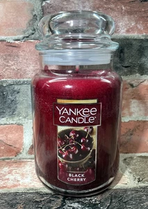 Yankee Candle Black Cherry Original Large Scented Candle 22 oz Cherry Almond ... - Picture 1 of 7