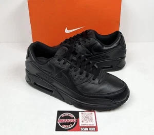 Größe 9,5 - Nike Air Max 90 Leather Triple Black🖤 LEICHT GETRAGEN! - Bild 1 von 6
