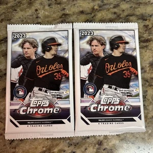 (2) 2023 Topps Chrome Packs 🔥 Look4 Rutschman Walker G. Henderson Rookies/ AUTO - Picture 1 of 2